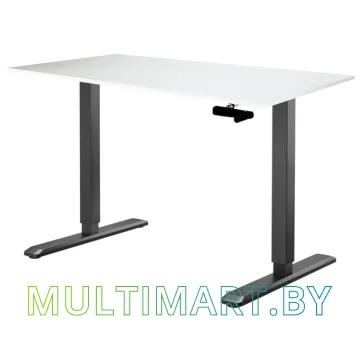 Стол для работы стоя ErgoSmart Manual Desk Special 1380x800x18 мм (альпийский белый/черный)